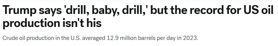 Drill, Baby, drill, trump sobre el petróleo