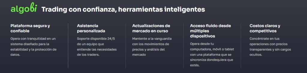 Características del broker Algobi